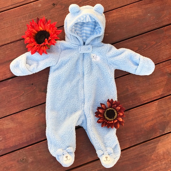 Carter's Other - Carters blue 3 month zip snow suit